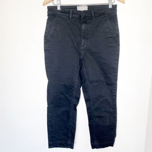 Everlane black high rise slim leg crop jeans size 8